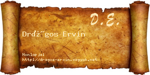 Drágos Ervin névjegykártya